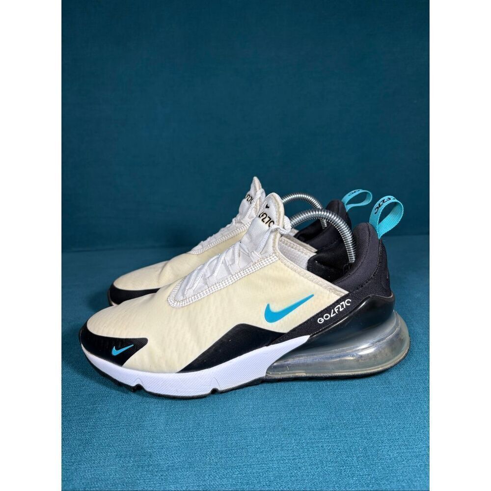 Nike Air Max 270 Golf White Black Aqua CK6483-100 Men’s Size 8 (Women’s 9.5)